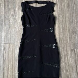 Max & Cleo Black Sequin Mini Dress